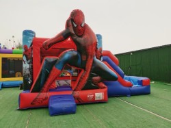 Spiderman Bounce House W/Slide (Wet)